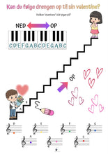 Indlæs billede til gallerivisning Valentine elevark – musik med hjerter og god stemning 💖🎵
